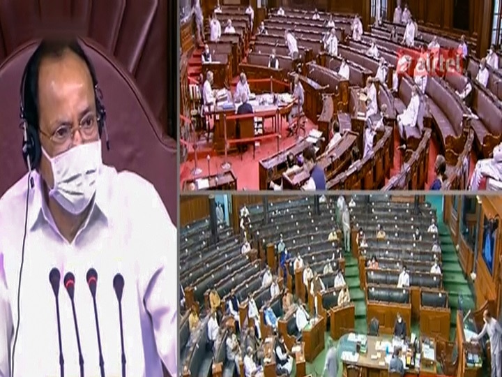 Monsoon Session Parliament: Rajya Sabha Ruckus over 3 Farm bill Opposition Lok Sabha Details Monsoon Session: Ruckus In Rajya Sabha As 8 MPs Suspended By Chairman; House Adjourned For Today
