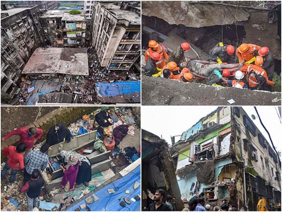 IN PICS: Visuals Show Extent Of Damage In Bhiwandi Building Collapse, Rescue Ops By NDRF Team Continues IN PICS: Visuals Show Extent Of Damage In Bhiwandi Building Collapse, Rescue Ops By NDRF Team Continues