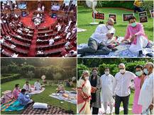 IN PICS | Tea, Snacks & Protests! Suspended MPs Continue Their Dissent During Monsoon Session In Parliament Today