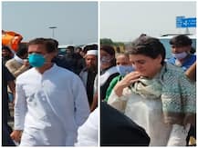 Hathras Horror: Rahul, Priyanka Gandhi Taken To Custody After Tussle With Police At Yamuna Expressway