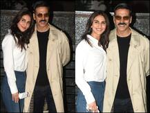PICS: Akshay Kumar & Vaani Kapoor Return To Mumbai After Wrapping Shoot Of Their Film, Look Stylish Wearing Bell Bottoms