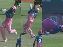 Watch: RR's Rahul Tewatia Gets Hit With Nasty Beamer Off Navdeep Saini, Smashes Two Sixes In Same Over