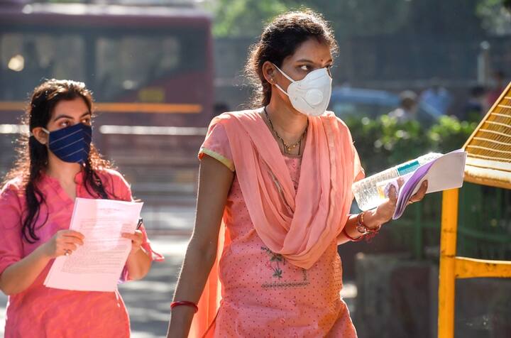 New Delhi: Candidates arrive at an examination centre to appear in the Union Public Service Commission (UPSC) prelims exam 2020, in New Delhi, Sunday, Oct. 4, 2020. (PTI Photo/Atul Yadav)