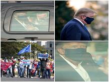 IN PICS | Donald Trump, Infected With Covid-19, Goes For Surprise Drive-By To Greet Supporters Outside Hospital