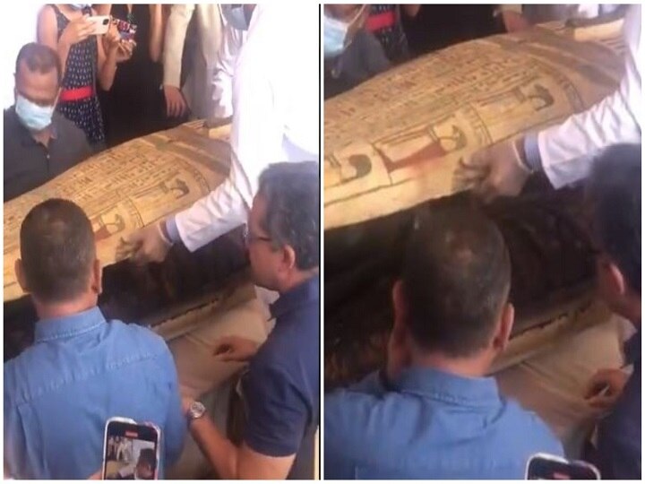 Mummy Opening Video Viral, 2500 years old mummy unsealed, Netizens spooked, blame the year 2020 WATCH: Video Of 2500-Year-Old Mummy Being Unsealed By Egypt Archaeologists Goes Viral; Spooked Netizens Blame The Year '2020'