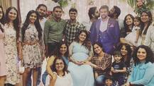 PHOTOS: 4 Months After Chiranjeevi’s Death, Wife Meghana Raj Poses With Her Late Husband’s Cut-Out At Her BABY SHOWER & The PICS Will Leave You Emotional!