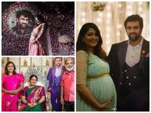 PHOTOS: 4 Months After Chiranjeevi’s Death, Wife Meghana Raj Poses With Her Late Husband’s Cut-Out At Her BABY SHOWER & The PICS Will Leave You Emotional!