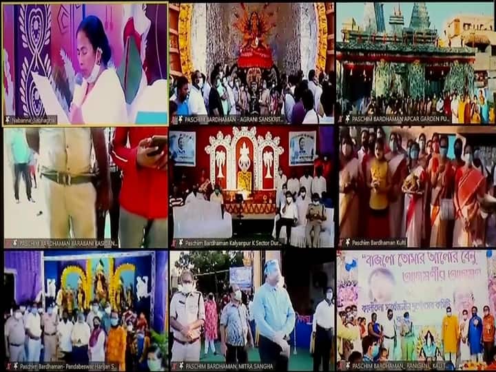 Visuals of the celebrations that have begun in different parts of West Bengal. (ANI Photo)