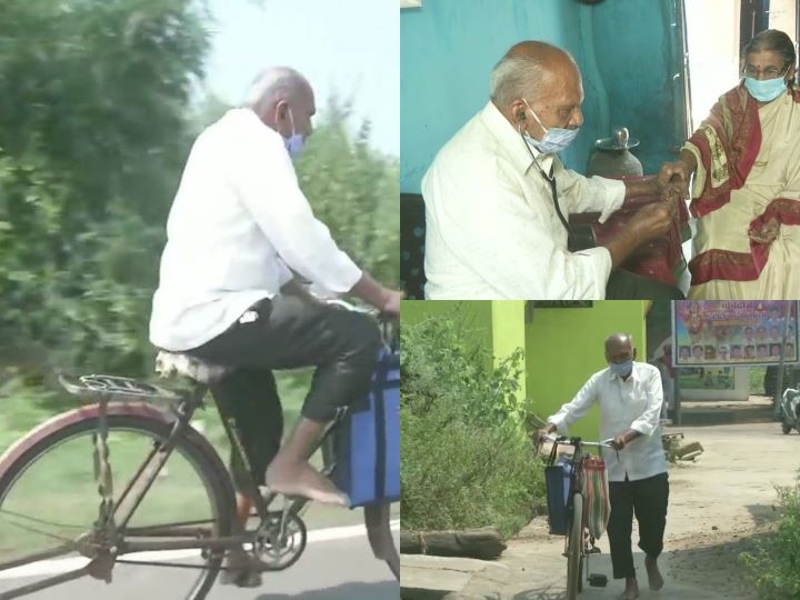 Salute! 87-Yr-Old Doctor Cycles Barefoot Amid Pandemic To Treat Villagers In Maharashtra's Chandrapur Salute! 87-Yr-Old Doctor Cycles Barefoot Amid Pandemic To Treat Villagers In Maharashtra's Chandrapur