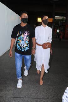 PICS: Gauahar Khan & Boyfriend Zaid Darbar Walk Hand-In-Hand As They Return From Goa After Quick Vacation