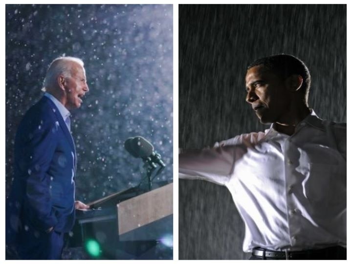 US Elections 2020: Joe Biden Continued His Address Despite Pouring Rain, Netizens Reminisce Obama's Rally US Elections 2020: Joe Biden Continued His Address Despite Pouring Rain, Netizens Reminisce Obama's Rain Rally