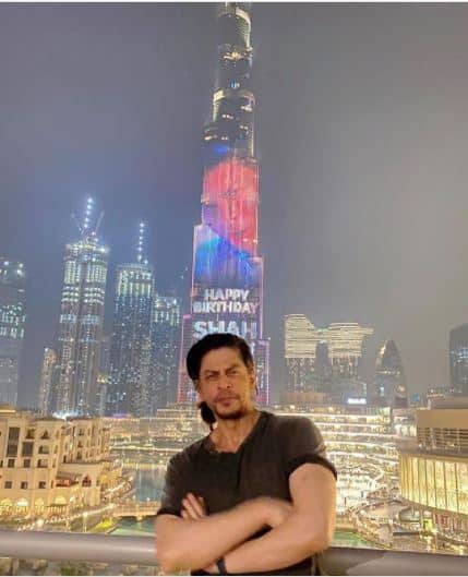 Bollywood superstar Shah Rukh Khan who turned a year older on Monday, celebrated his birthday with family and friends in Dubai