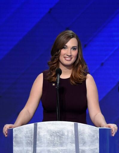 McBride was endorsed by incumbent Democrat Harris McDowell, who did not seek a re-election after 44 years.. (Photo by SAUL LOEB / AFP)