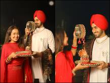 PICS: Neha Kakkar Celebrates FIRST Karwa Chauth With Hubby Rohanpreet Singh After Wedding
