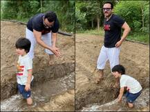 IN PICS: Saif Ali Khan And Taimur Ali Khan Spotted Farming In Pataudi; Take A Look At Their Adorable Pictures