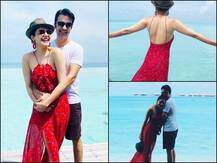 PICS: Newly Married Kajal Aggarwal & Hubby Gautam Kitchlu Enjoy Dreamy Honeymoon In Maldives