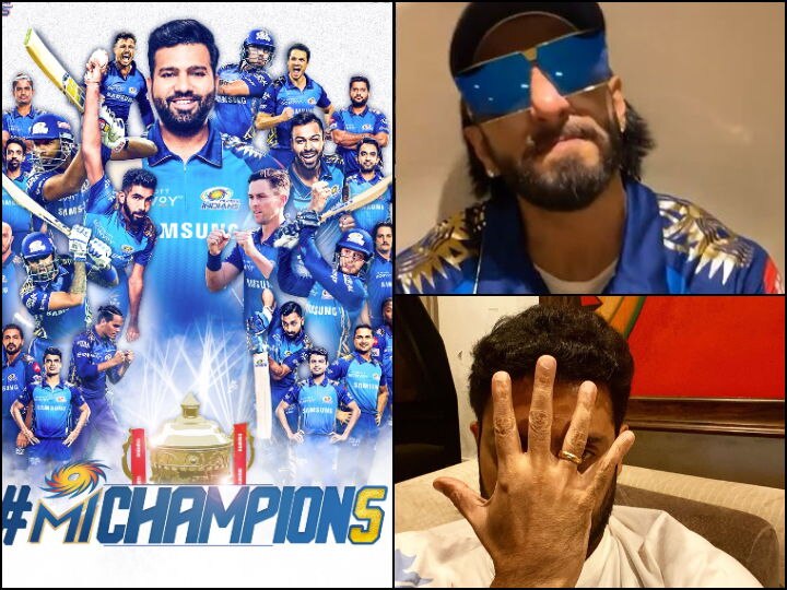 IPL 2020: Mumbai Indians Beat Delhi Capitals To Clinch Title For 5th Time, Bollywood & TV Celebs Congratulate Rohit Sharma Team IPL 2020: Ranveer Singh Performs 'Gully Boy' Rap As Mumbai Indians Beat Delhi Capitals To Lift Trophy