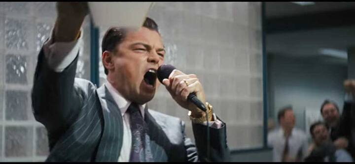 The Wolf Of Wall Street(2013)- In the film fans were able to see DiCaprio in an edgier role, he played Jordan Belfort a Wall Street stockbroker who illegally makes $22 million in 1993. DiCaprio was nominated for his performance of the greedy drug addled man who lives remorselessly. DiCaprio's performance is unforgettable.