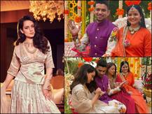PICS: Kangana Ranaut Applies Mehendi On Her Brother Aksht's Hand During His Pre-Wedding Function
