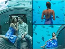 PICS: Kajal Aggarwal And Gautam Kitchlu Enjoy Their Underwater Stay In Maldives