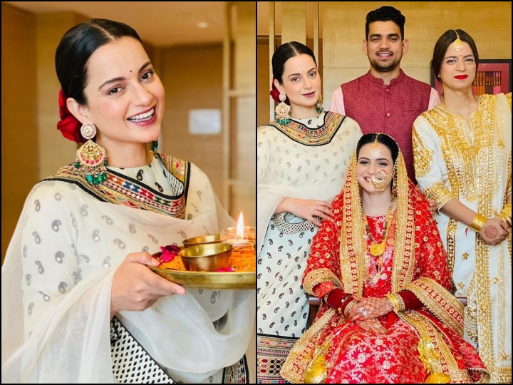 Kangana Ranaut Welcomes Devi In Form Of Her Sister In Law On Diwali Gives A Sneak Peek Into Grihapravesh Ceremony Kangana Ranaut Welcomes ‘Devi’ In Form Of Her Sister-In-Law On Diwali; Gives A Sneak Peek Into The ‘Grihapravesh’ Ceremony