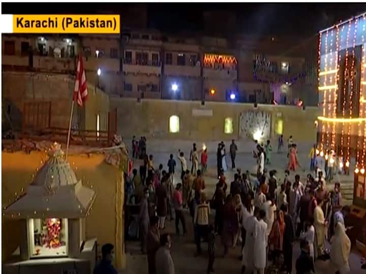Hindus in Pakistan's Karachi were seen celebrating Diwali on November 14, 2020. (Photo: ANI)
