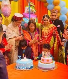 PICS: Kangana Ranaut Celebrates Lil Nephew's Birthday At Brother Aksht's Wedding Reception