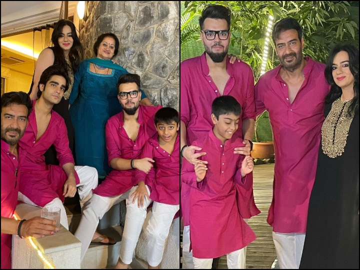 Diwali 2020: Ajay Devgn Twins With Son Yug, Actor's Sister Neelam Devgan Gandhi Shares PICS Says 'Missed You Kajol & Nysa Devgan' Diwali 2020: Ajay Devgn Twins With Son Yug; Sister Neelam Shares PICS From Celebrations; Nysa Drops Comment