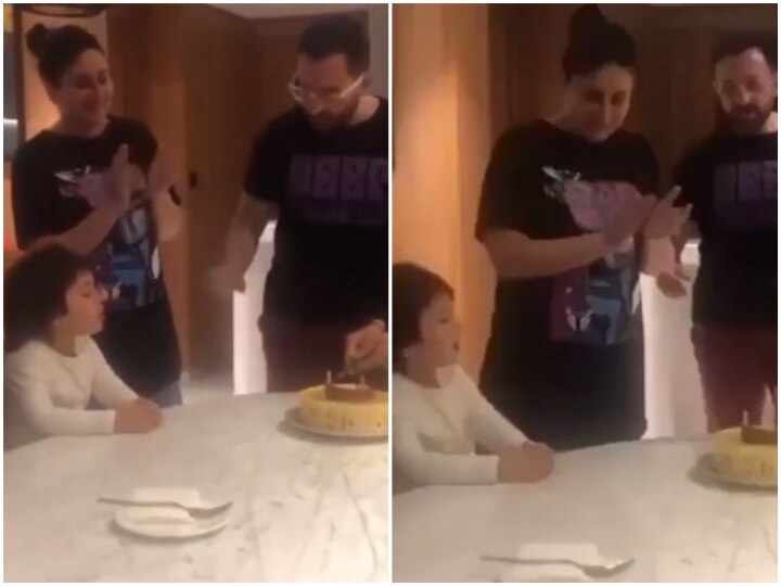 Taimur Ali Khan Singing Happy Birthday Song With Mommy Kareena And Daddy Saif Ali Khan! Viral Video! Taimur Ali Khan Singing Happy Birthday Song With Mommy Kareena And Daddy Saif Ali Khan!