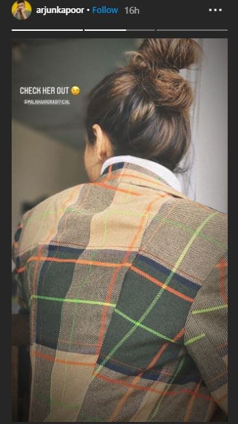 Arjun too shared a picture of his lady love Malaika on his Instagram story