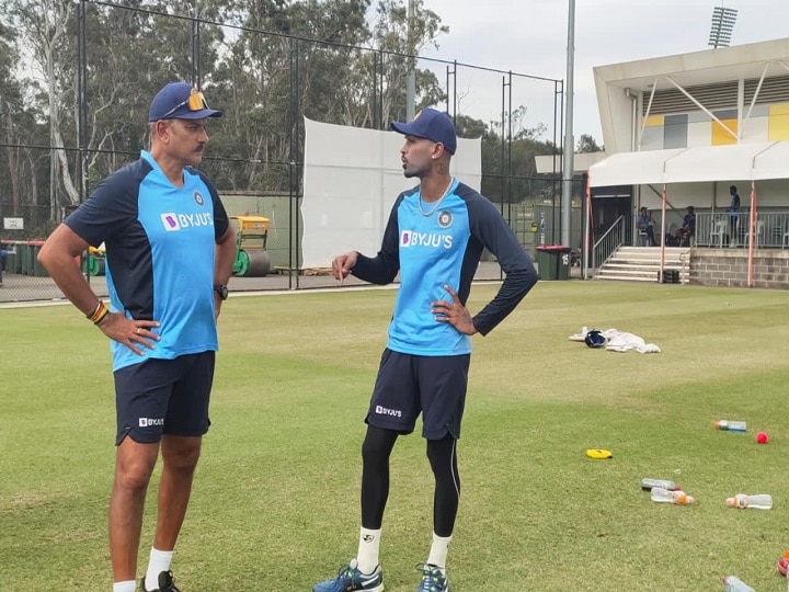 India vs Australia Head Coach Ravi Shastri Posts Pics With Hardik, Shikhar, Shardul Ahead Of Series IN PICS | Head Coach Ravi Shastri Is 'Back In Business’ With Hardik, Shikhar, Shardul Ahead Of IND-AUS Series