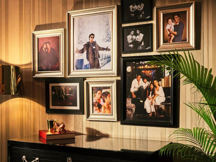 SRK's lavish house in Delhi is filled with photos of his three kids Aryan, Suhana and AbRam.
