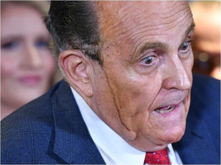 Donald Trump Lawyer Rudy Giuliani Hair Malfunction Stirs The Pot Of Internet Jokes Donald Trump's Lawyer Rudy Giuliani Stirs The Pot Of Internet Jokes Again With His Hair Malfunction