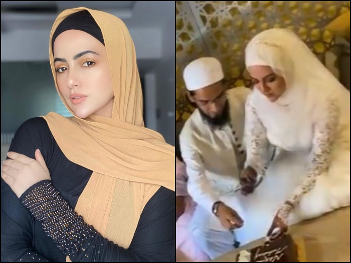 After Quitting Showbiz, EX Bigg Boss Contestant Sana Khan Gets Married To Mufti Anas Wedding Photos Videos After Quitting Showbiz, EX Bigg Boss Contestant Sana Khan Gets Married To Muslim Cleric Mufti Anas, See PICS & VIDEOS