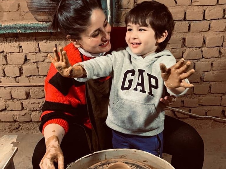 Kareena Kapoor Khan son Taimur Try Hands At Pottery During Vacation In Dharamkot WATCH | Mommy Kareena With Little Taimur Try Hands At Pottery During Vacation In Dharamkot