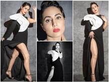 Gold Awards 2020: Hina Khan Looks Stunningly Gorgeous In A Black And White Gown; See PICS