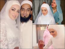 IN PICS: Former ‘Bigg Boss’ Contestant Sana Khan Shares Pictures From Her Marriage; Looks Radiant In Her Wedding Outfit