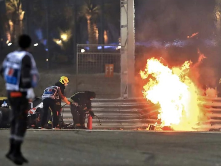 Bahrain GP: Romain Grosjean Crash Video, Grosjean Miraculously Survives Life-Threatening Crash During Bahrain Grand Prix WATCH | Major Tragedy Averted! Formula One Driver Romain Grosjean Miraculously Survives Horrific Accident During Bahrain Grand Prix