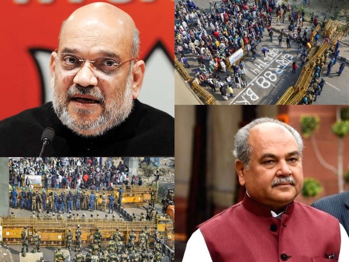 Amit Shah and Narendra Singh Tomar held meeting, farmers refuse to budge, traffic remains disrupted at borders Dilli Chalo Protest| Amit Shah Meets Agriculture Minister As Farmers Refuse To Budge, Traffic Remains Disrupted At Borders