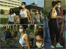 IN PICS: Deepika Padukone Gives Hubby Ranveer Singh A Kiss Before Leaving For Shoot With Siddhant Chaturvedi