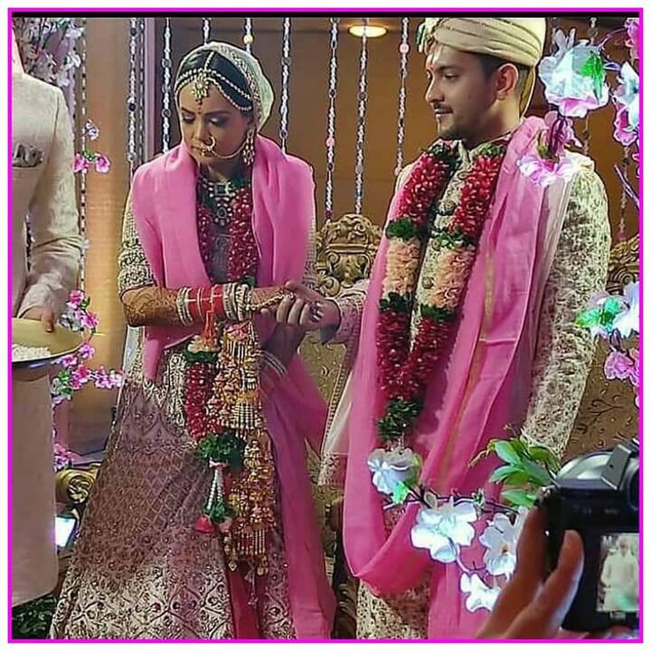 The duo got married in a beautiful wedding ceremony in presence of family members and close friends at the ISKCON temple in Juhu. (Image: @adityanarayanki_crazyfan/Instagram)