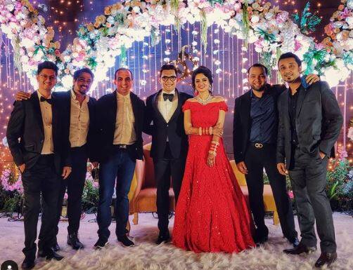 Considering COVID-19 restrictions in Maharashtra, the celebrations were limited to 50 guests.