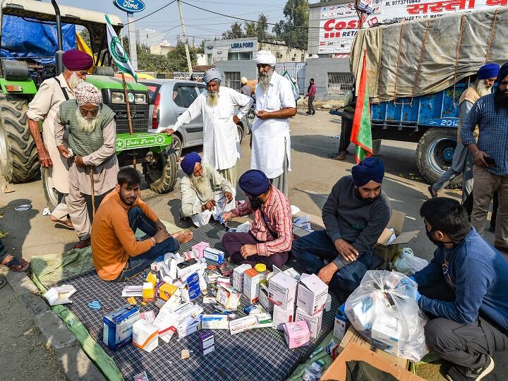 The farmers have been sitting on protest for the last eight days at the Delhi-Haryana and Delhi-Uttar Pradesh borders. Thousands of farmers have been camping at the Singhu border, while several other groups have blocked the entry at the Delhi-Haryana border in Tikri, the Delhi-UP Ghazipur border and the Delhi-UP Chilla border. (Image: PTI)