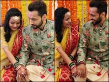 PICS: 'Khatron Ke Khiladi 9' Winner Punit Pathak's Fiancee Nidhi Wears Her Mother's Saree For Haldi Ceremony