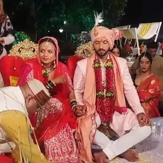 5. Punit Pathak and Nidhi Moony Singh got engaged in an intimate ceremony on August 26.