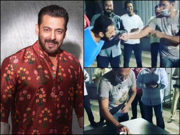 Salman Khan Attends Bodyguard Jaggi Birthday Celebrations Skips Eating Cake Video WATCH: Salman Khan Celebrates Bodyguard's Birthday On Sets, Refuses To Eat Cake