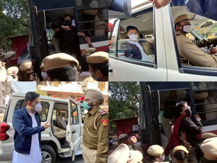 Atishi, Raghav Chadha And 3 Other AAP Leaders Detained Ahead Of Protest Outside Amit Shah’s House Atishi, Raghav Chadha And 3 Other AAP Leaders Detained Ahead Of Protest Outside Amit Shah’s House Against NDMC