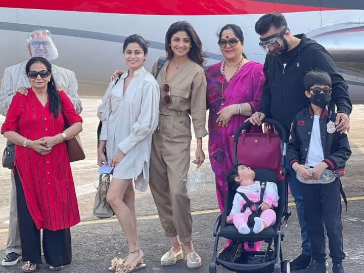 Shilpa Shetty Jets Off To Goa With Hubby Raj Kundra & Family Members To Celebrate New Year 2021 PIC & VIDEO: Shilpa Shetty Jets Off To Goa With Hubby Raj Kundra & Family To Celebrate Christmas & New Year