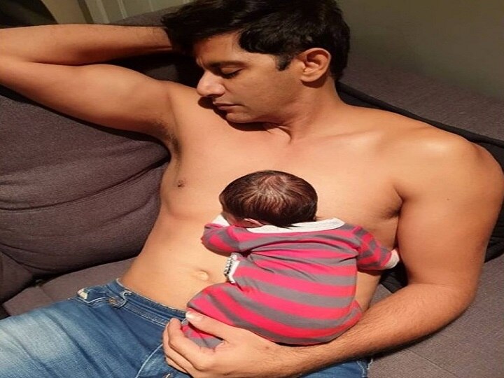 Karanvir Bohra Makes Her Newborn Daughter Sleep On Him And This Is The Best Thing To See On Internet Today Karanvir Bohra Makes Her Newborn Daughter Sleep On Him And This Is The Best Thing To See On Internet Today