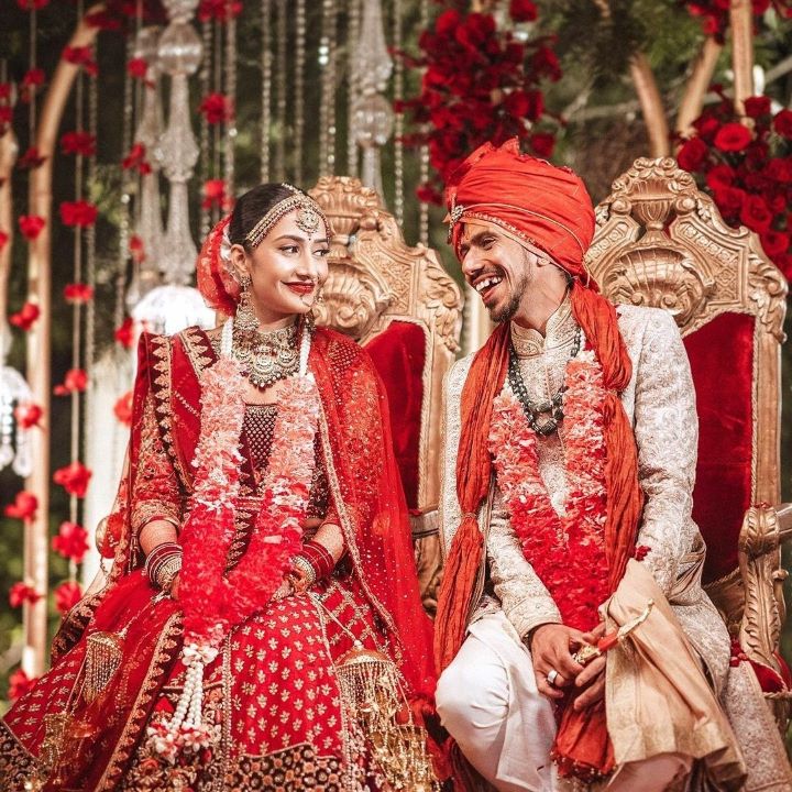 Yuzvendra Chahal ties knot with YouTuber Dhanashree Verma, see photos –  India TV